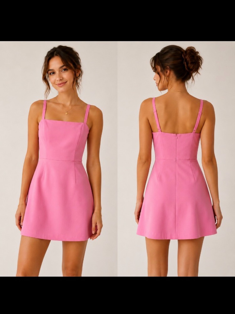 French Connection Classic A-Line Mini Dress in Baby Pink Size - 2